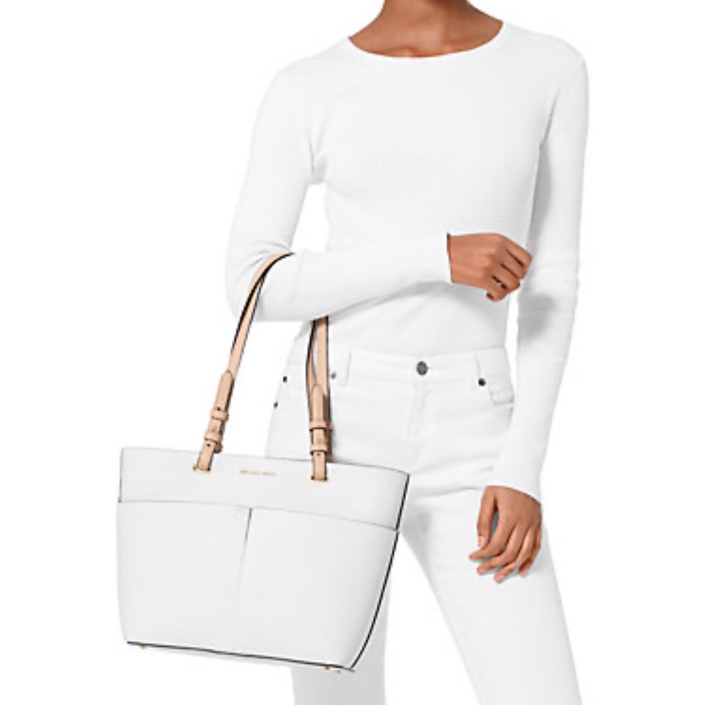 NEW! MK Bedford Medium Top Zip Pocket Leather Tote - Picture 11 of 12